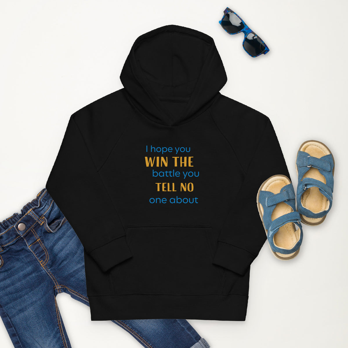 Kids eco hoodie-I hope you win