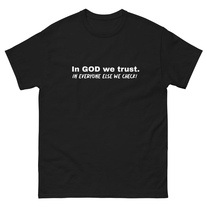 Men's classic tee-In God we trust
