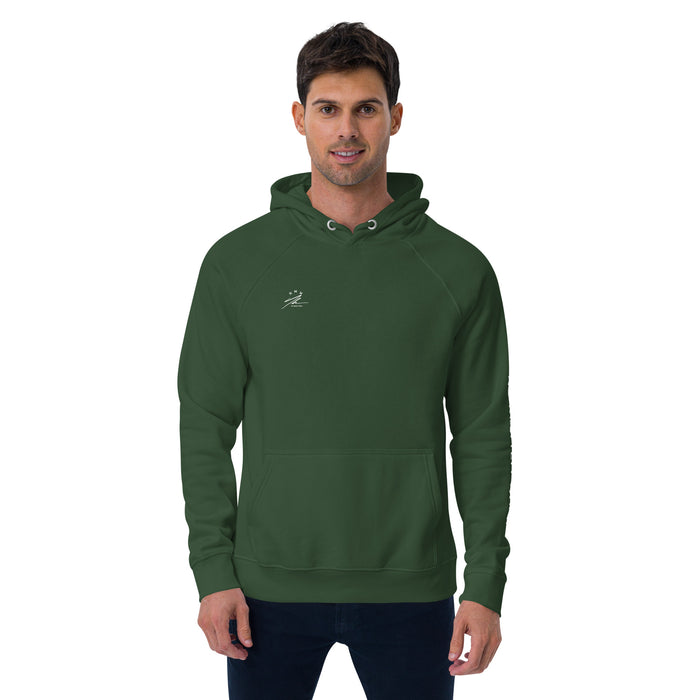 Unisex eco raglan hoodie-You Are Not Operating in Your Gift
