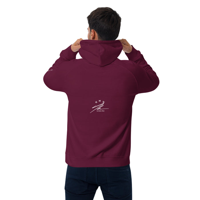 Unisex eco raglan hoodie-Peace Is Expensive