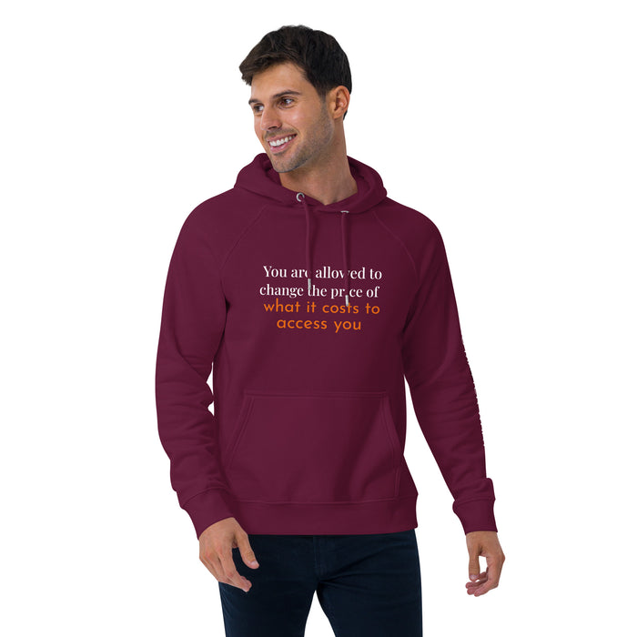 Unisex eco raglan hoodie-You are allowed to change the price
