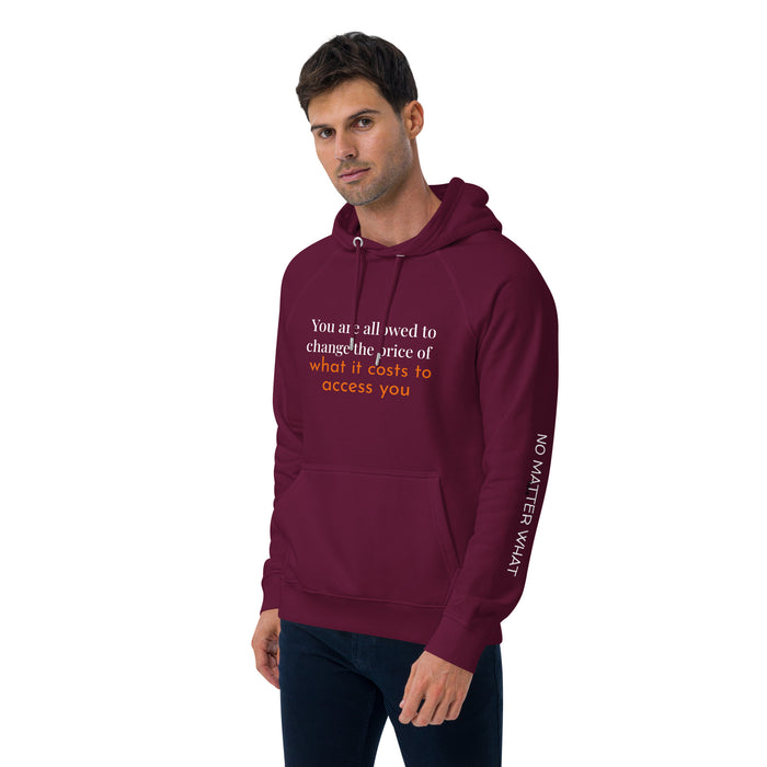 Unisex eco raglan hoodie-You are allowed to change the price