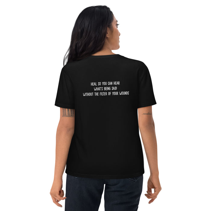 Unisex organic cotton t-shirt:  Heal so You Can Hear