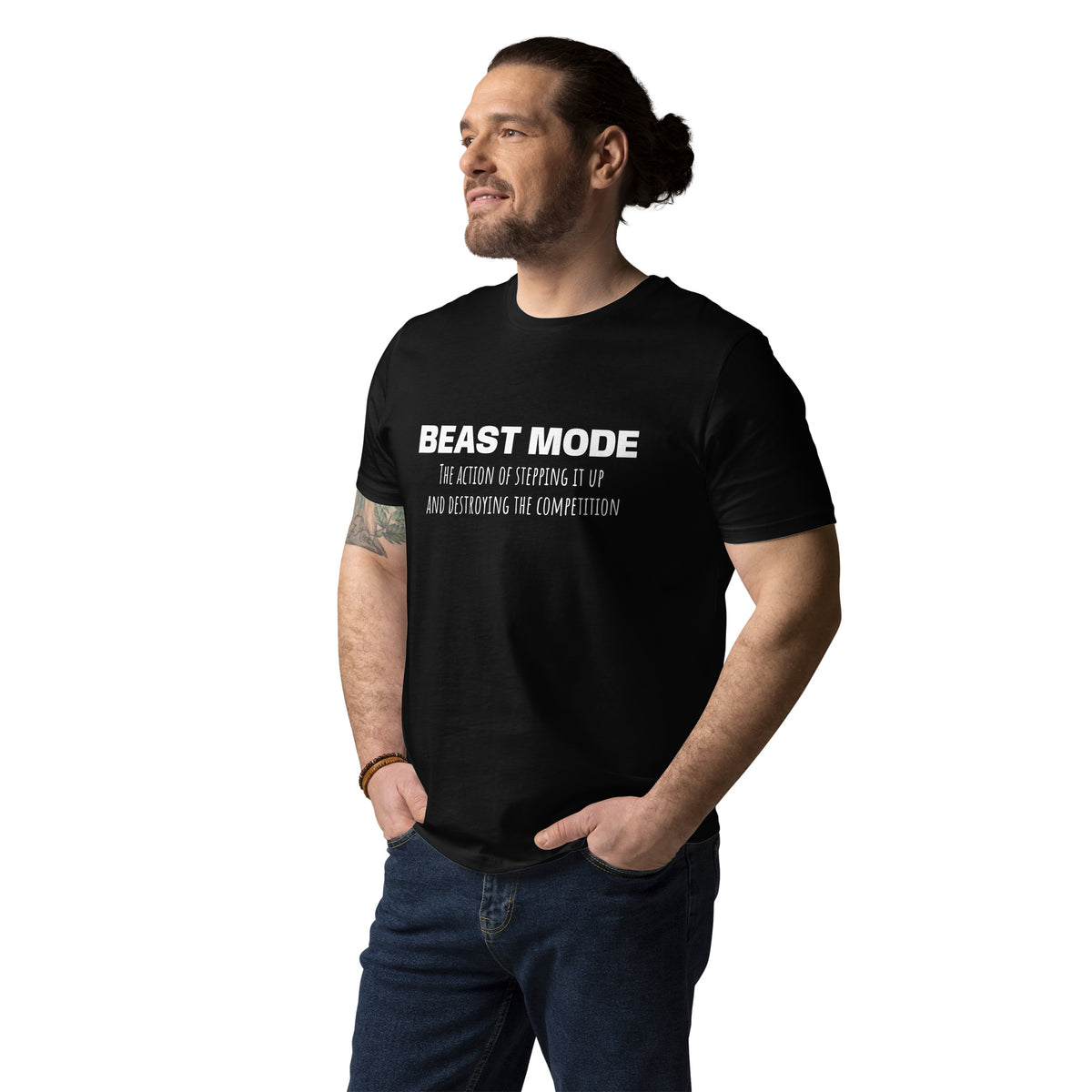 Unisex organic cotton t-shirt:  Beast Mode