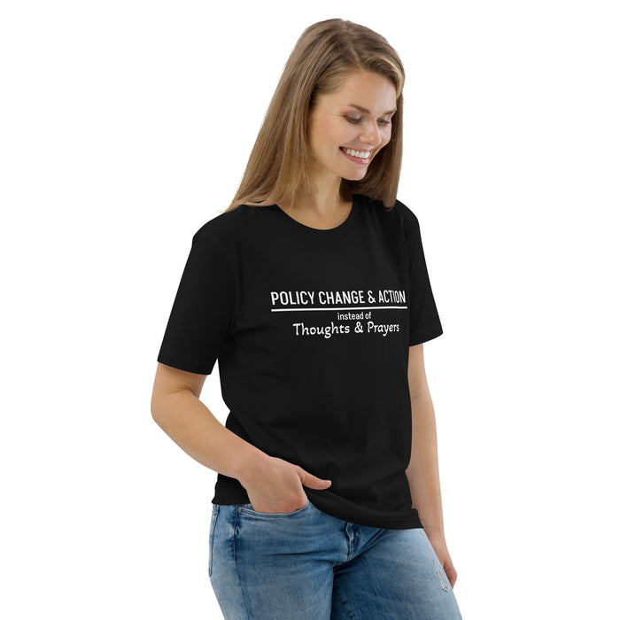 Unisex organic cotton t-shirt - Policy Change & Action