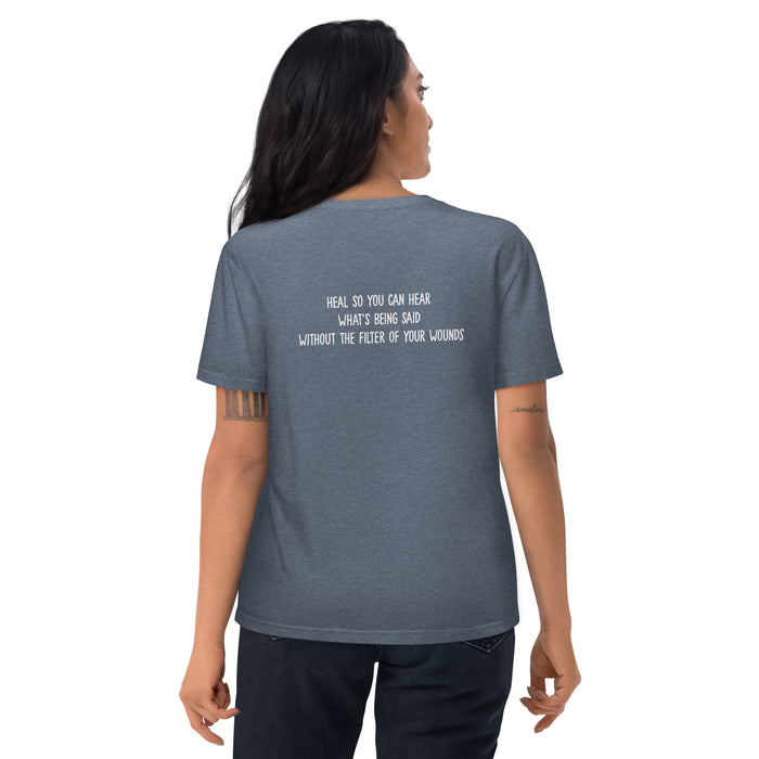 Unisex organic cotton t-shirt:  Heal so You Can Hear