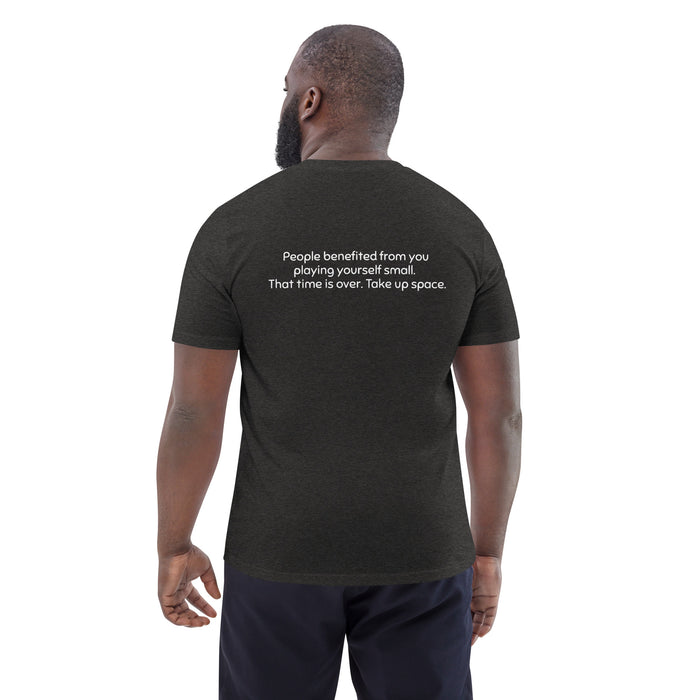 Unisex organic cotton t-shirt:  People Benefited From You