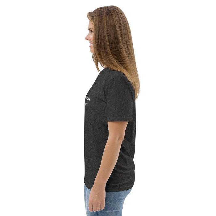 Unisex organic cotton t-shirt:  Never Forget