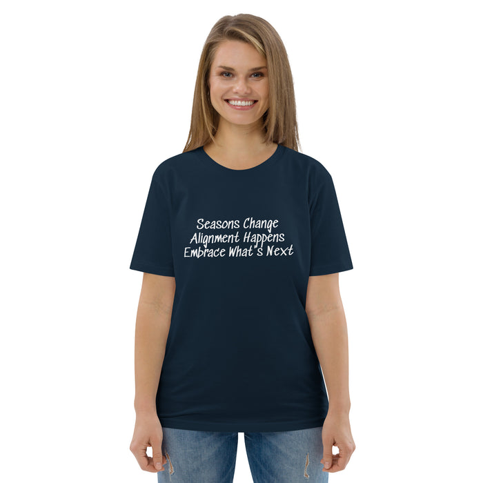 Unisex organic cotton t-shirt:  Seasons Change