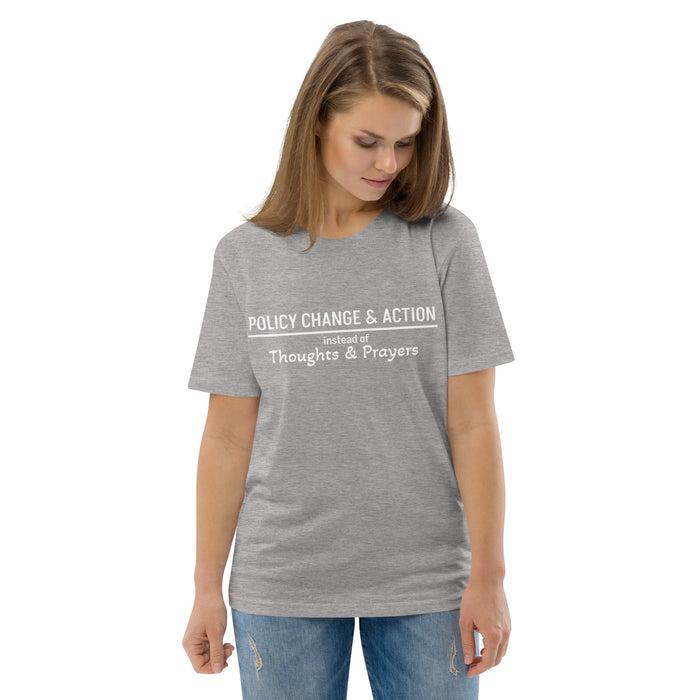 Unisex organic cotton t-shirt - Policy Change & Action