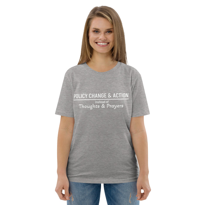 Unisex organic cotton t-shirt - Policy Change & Action