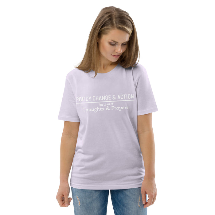 Unisex organic cotton t-shirt - Policy Change & Action