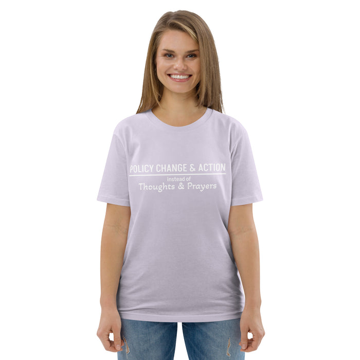 Unisex organic cotton t-shirt - Policy Change & Action