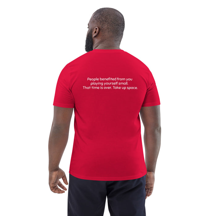 Unisex organic cotton t-shirt:  People Benefited From You