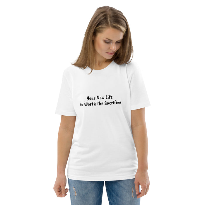 Unisex organic cotton t-shirt: Your New Life