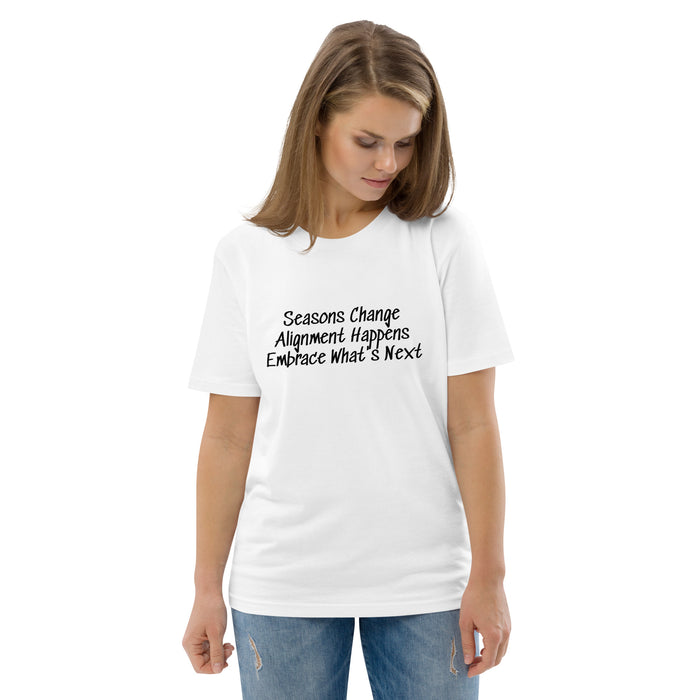 Unisex organic cotton t-shirt:  Seasons Change