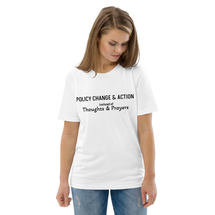 Unisex organic cotton t-shirt - Policy Change & Action