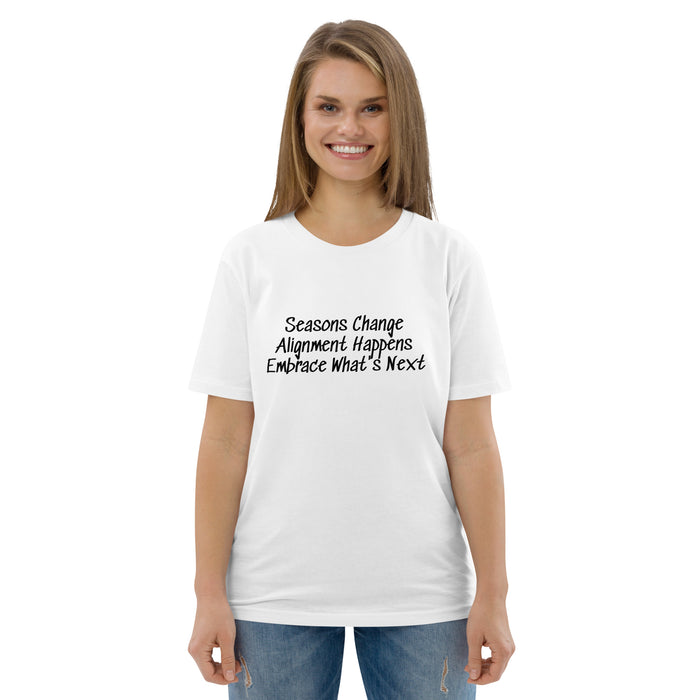 Unisex organic cotton t-shirt:  Seasons Change