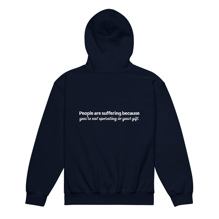 Youth heavy blend hoodie-You Are Not Operating in Your Gift