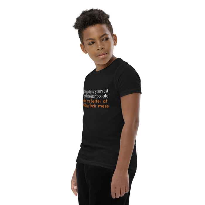 Youth Short Sleeve T-Shirt-Stop Judging Yourself
